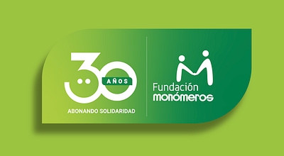 Diseño de logo 30 años Fundación Monómeros branding design logo