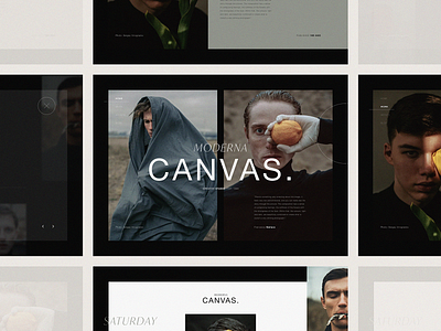 Moderna CANVAS. Gallery UI Exploration artdirection artist clean editorial experimental exploration layout minimal photography portfolio responsivedesign ui ux web webdesign