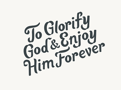 Glorify Lettering brush catechism christian custom font god hand lettering illustration lettering poster print quote retro script scripture type typography vintage word art