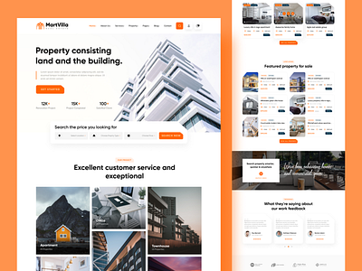 Martvilla - Real Estate Website branding design digital marketing dream home for sale home house hunting landing page luxury real estate minimal new home property real estate real estate agent real estate website trendy design ui ui design web design website