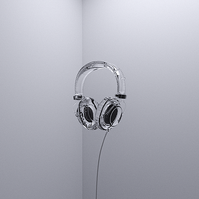 Headphones 3d abstract c4d design octane product design render texture