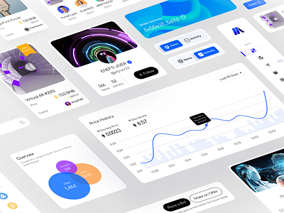 NFT Dashboard UI Component app application bitcoin blockchain clean component crypto dashboard design ethereum interface nft nft app stats token ui ui component web web design website