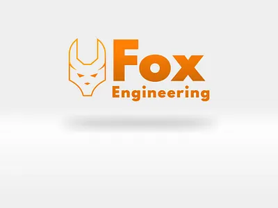 fox engineering logo for sale design flat icon illustration logo typography vector