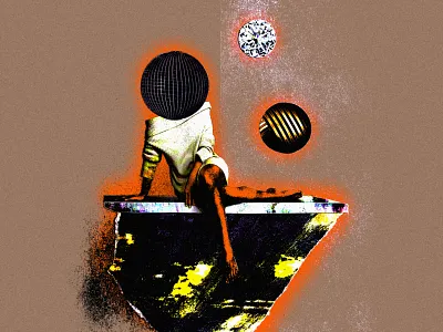 SPHEREHEAD collage collage art diamond digital collage lofi magazine photoshop spheres surreal woman