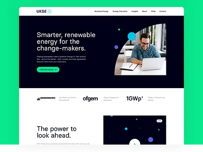 UKSE Website brand identity branding energy logo logo design power renewable solar ui visual identity website website design