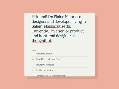 Personal website refresh! ✨ ✨ ✨ portfolio typographic website