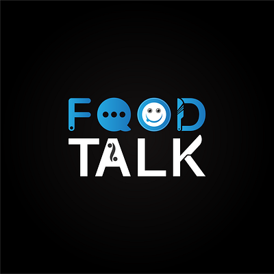 Food Talk minimal Logo branding flat illustration food illustration logo minimal modren vector