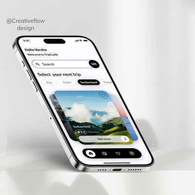 TripGuide App agency app appdesign appdesigner design designagency figma iosdesign travelapp ui uidesign uidesigner uidesigners uiinspiration uiux uiuxagency uiuxdesign userinterface userinterfacedesigner uxui