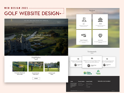 Championship Golf Travel - Web Design & Development adobe xd branding design dribbble figma golf travel golf website graphic design illustration logo minimal photoshop portfolio ui user interface ux vector web design website website design