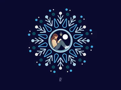 Winter is here art cozy design flat graphic design healing healing art hygge illustration inspiring print relax snow snowflake vector winter winter vibe