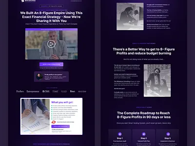 Financial Service Sales Page course design landing page salesfunnel ui webdesign