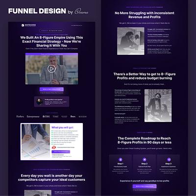 Financial Service Sales Page course design landing page salesfunnel ui webdesign