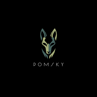 Pomsky animal artistic branding design graphic design illustration logo vector