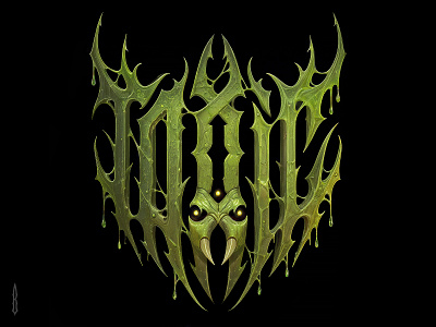 Toxic lettering 3d logo black meteal dark lettering esports game logo gothic insect lettering logotype plague poison toxic type logo typography venom viper