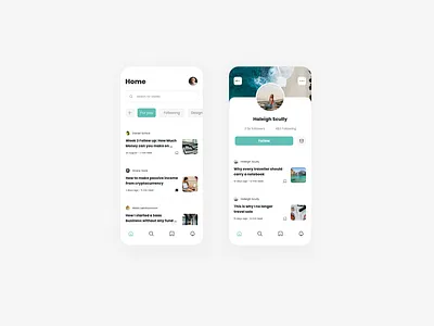 User Profile Medium Redesign app design medium mobile ui