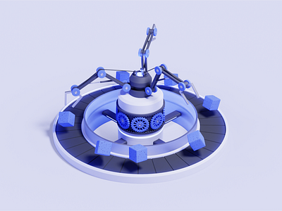 Indexing Machine 3d algolia b3d blender blender3d bot data design fast illustration indexing machine robot sci fi