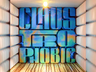 Claustrophobic 3d 3dartist 3dillustration cinema4d claustrophobic lettering tavshh