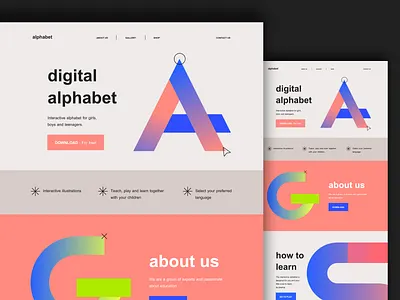 alphabet - Landig Page 2022 dailyui dailyui003 design figma graphic design illustration ui ux web