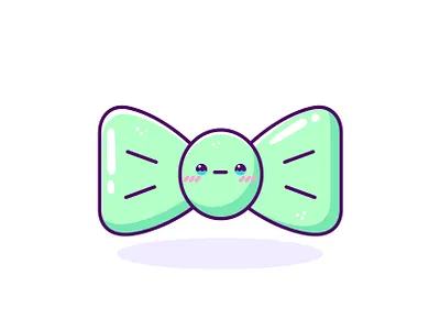 Kawaii Bow bow cartoon character design crying cute emoji fashion kawaii ribbon sad tears xmas