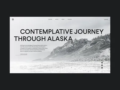 Website design concept #3 adventure blog clean headline homepage landing page minimal minimalist nature photography snow travel typographic typography ui uiux web design website winter writing