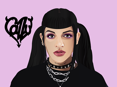 Cazzu Baby!(Purple) argentina art cazzu creative design fan art fanart graphic design illustration julieta cazzucheli latin portrait portraits reggeaton trap vector vector art vectorart vectorportrait woman
