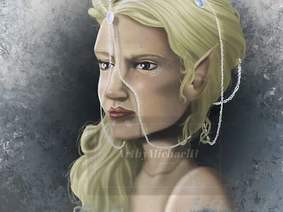 Elvish character design elf fantasy illustration photoshop