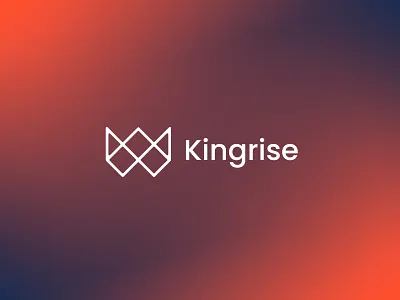 Kingrise - IT Service logo design, icon, identity advisor brand identity consultant consulting crown geometry iconic logo design internet it king logo designer minimal modern rise scale up service simple logomark symbol tech technology visual branding
