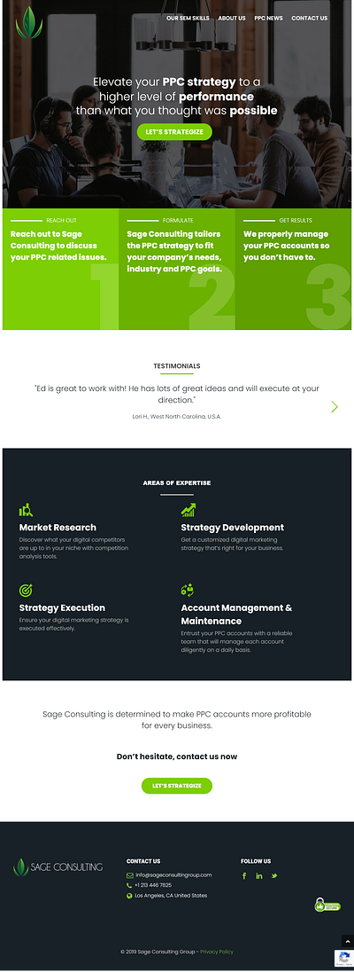 Sage Consulting Group design typography ui ux web