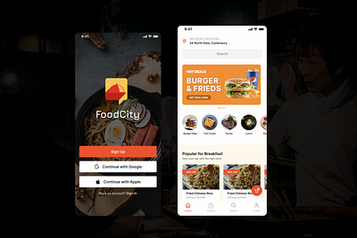 Foodcity app design u ui ux