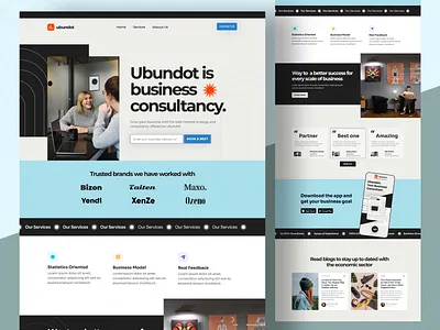Business Growth Model App ui Design agency website business model business web clean design consultancy growth model landing page minimal profit survey uiux user interface web ui website website design
