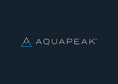 Aquapeak Water Concept Logo aqua aquapeak brand identity branding graphic design logo minimalistic logo mountain mountain logo peak pure life stylish logo water water logo