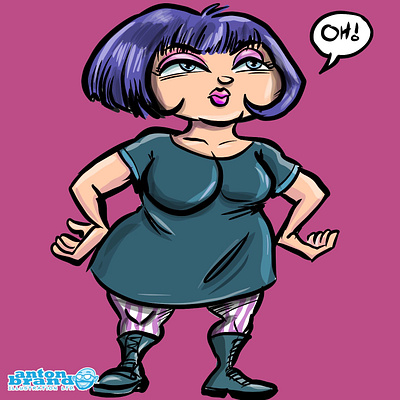 Nessa from Gavin & Stacey cartoon character humour illustration tv