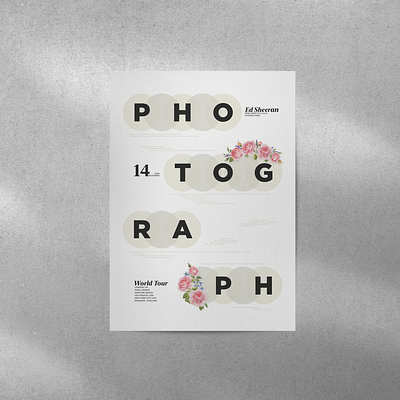 Ed Sheeran "Photograph" Typographic Lyric Poster Design design edsheeran graphic design typography