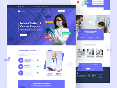 Corona vaccinations template corona covid19 medical website uitemplate vaccine