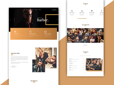 BARBER SHOP WEBSITE DESIGN barber shop website business website elementor landing page website design wordpress wordpress website