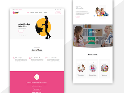 BABY SITTER LANDING PAGE DESIGN ecommarce website elementor landing page website design wordpress wordpress website