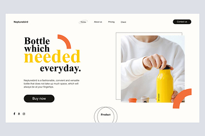 Neptunebird Landing page design dailyuichallenge ui