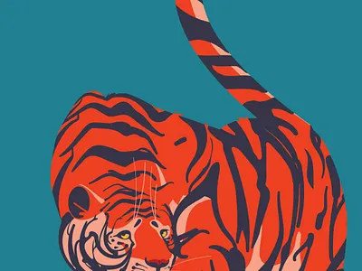 The Year of the Tiger 2022 animal art cat chinese digitalart drawing illustration illustrator tiger vector