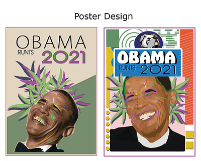 OBAMA RUNTS 2021 design illustration obama poster design weed weed package