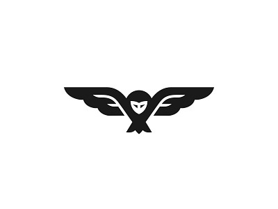 Flying owl bird logo owl owl logo wings logo