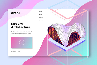 Modern Architecture - Banner & Landing Page app architecture banner branding design development graphic design illustration landing landing page launch modern architecture page ui ui design ux ux design web webapp website