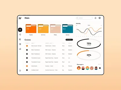 Cruise Service | App Design animation app cruise design illustration interface minimal orange service simbirsoft ui ux