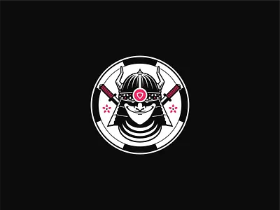 Security Samurai anonymous badge dark enamel pin ninja samurai sticker sticker design sticker ninja swords