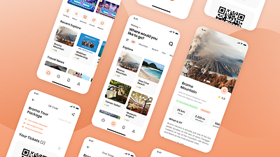 Travel Mobile App - Exploration Design @daryramadhan design exploration good holiday illustration indonesia minimalism mobile mobile design mobileapp simple travel travel app ui ui design uiux ux vacation world