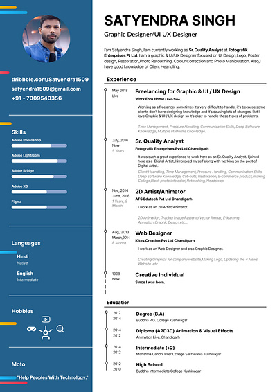 My CV 2nd half creative cv graphic design resume