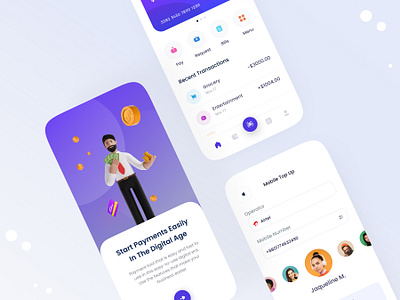 Finance - Banking App 3d illustration bank blue credit card debit card design dollars dribble shot finance fintech illustration mobile app mobile design money product design rupees user experience user interface