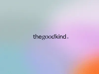 thegoodkind® - wordmark & gradient brand branding gradient identity logo marketing consultancy noise typography wordmark