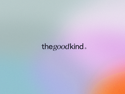 thegoodkind® - wordmark & gradient brand branding gradient identity logo marketing consultancy noise typography wordmark