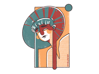 Girl with hat 2d art branding circle cute design draw girl graphic design hat illustration love mexico ui