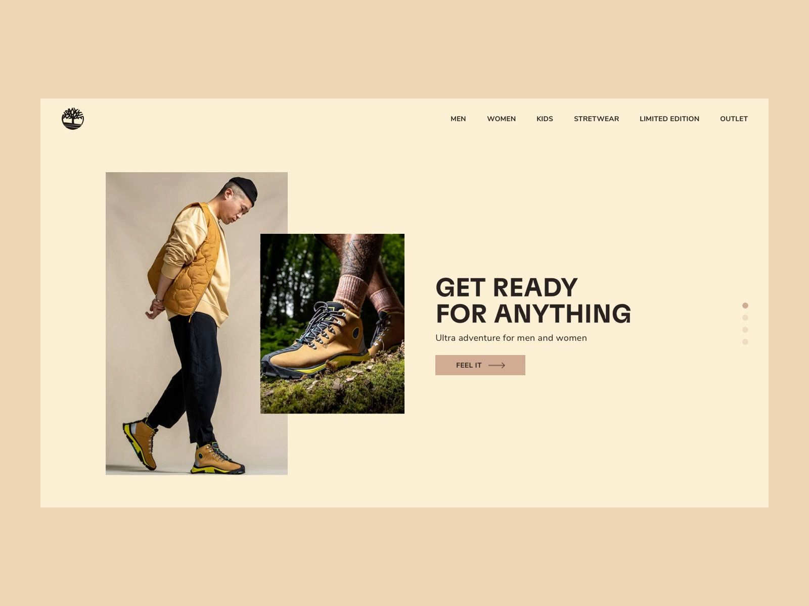 Example of Slider transition - Timberland